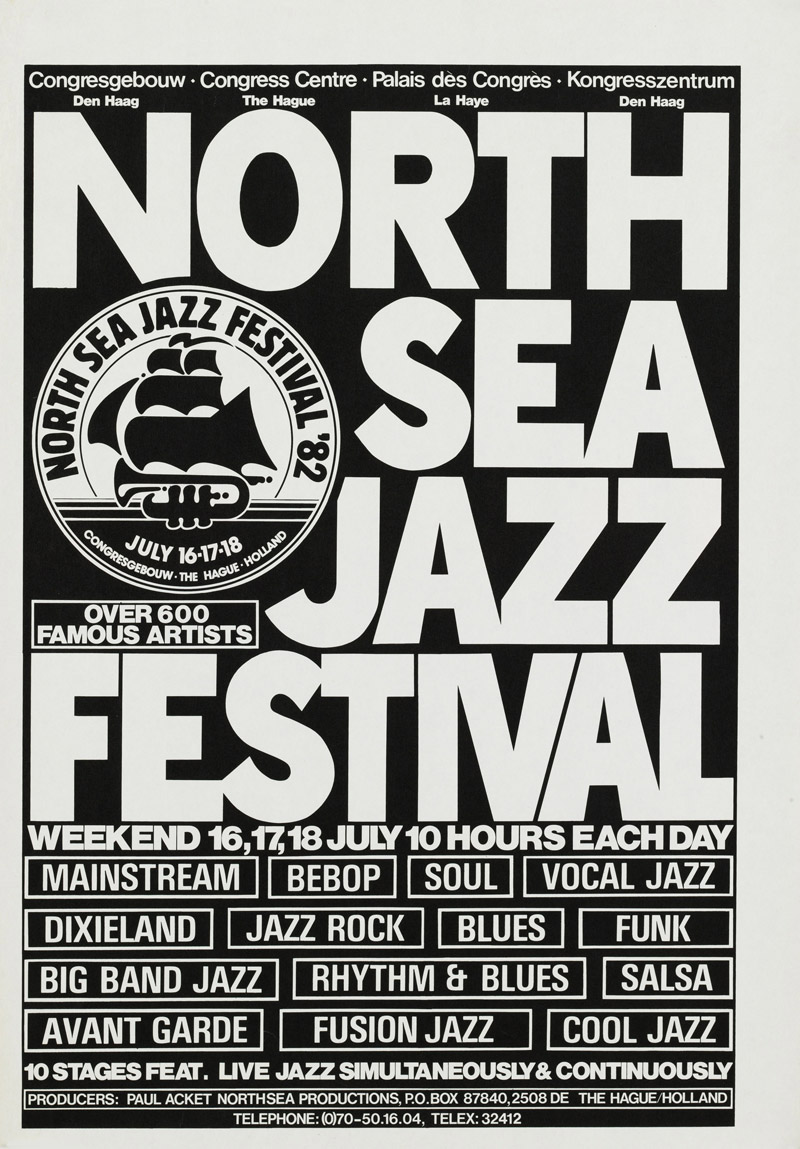 50 years North Sea Jazz in festival posters | NN North Sea Jazz